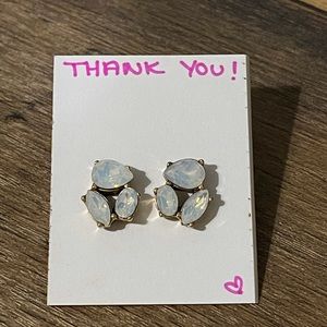 Opal style j. Crew earrings with gold